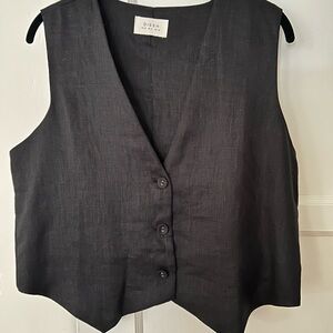 DISSH Banks Black Linen Vest